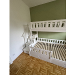 Familienbett Etagenbett mit Treppe Wien unten 120x200 oben 90x200
